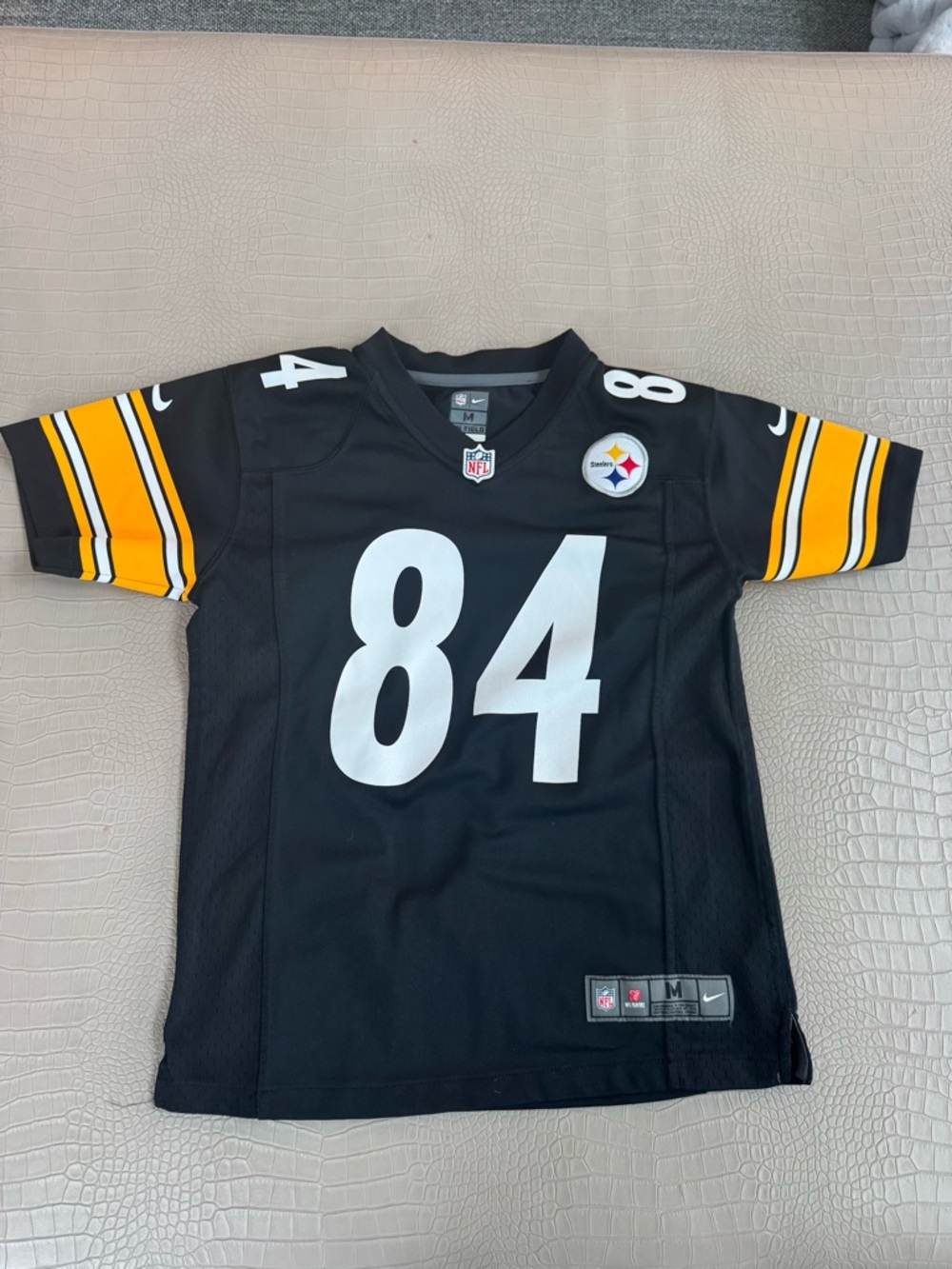 Nike Black & Yellow Kids Pittsburgh Steelers #84 (Brown) Jersey